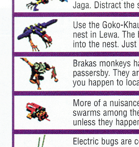Brakas image alongside other creature bios in Nintendo Power.